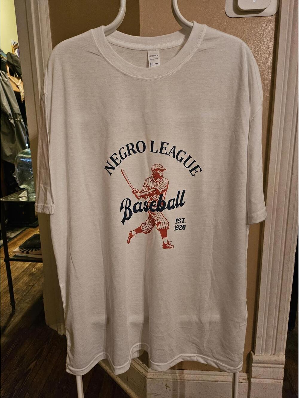 Negro League Baseball - Established 1920 t-shirt - cotton - 2XL - white - NEW